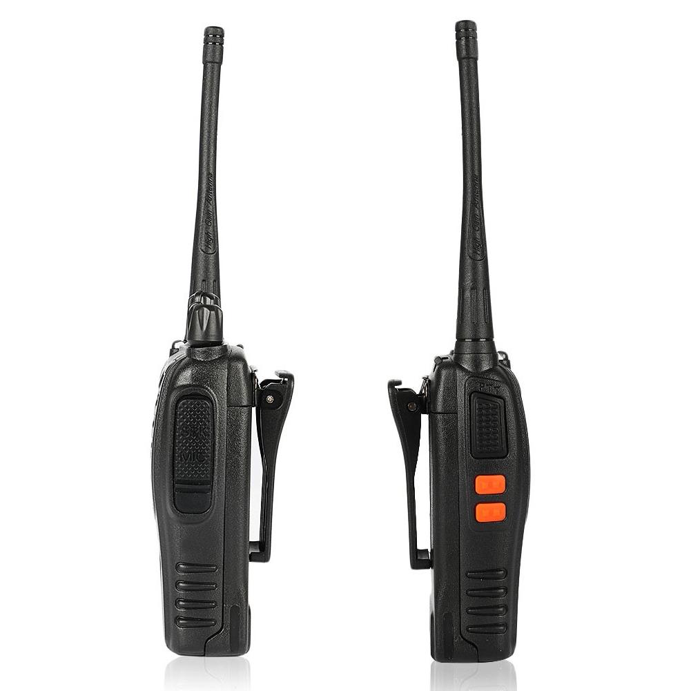 2PCS BF-888S Wireless Walkie Talkie Dual Band Portable Long Range UHF 400-470MHz EU/US Ham Two Way Radio Earphones for Hunting