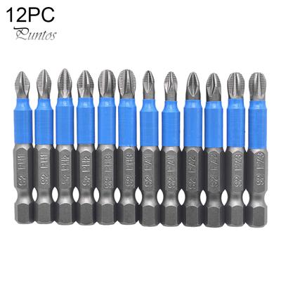 Puntos 12 Stück rutschfeste magnetische PH1 PH2 PH3 PZ1 PZ2 PZ3 Elektro-Schraubendreher-Bohrer