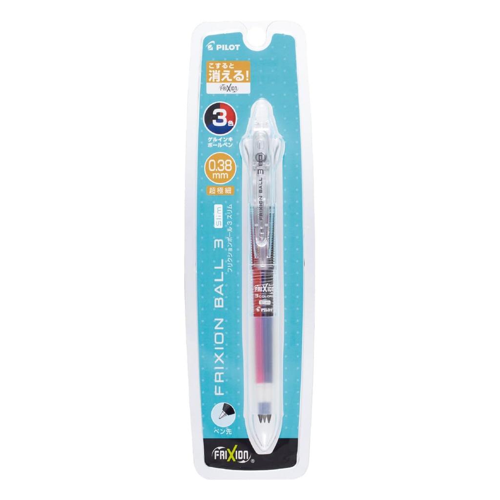 Pilot FriXion Ball 3 Slim Mehrfarbiger Kugelschreiber PLKFBS60UFNC Stift, 0,38mm, Nicht-Farbe,
