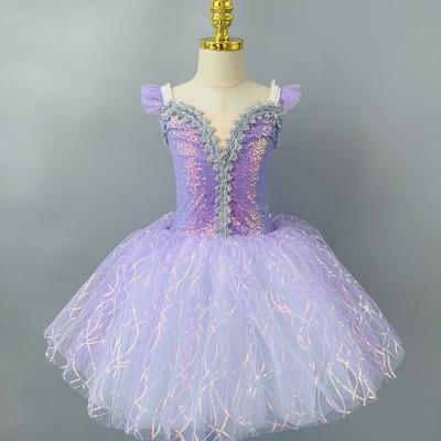 Vestido de Ballet Infantil para Actuación El Lago de los Cisnes Tutú Profesional para Niñas Vestido de Danza Disfraces Vestido de Fiesta