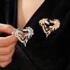 Fashion Jewelry Zodiac Horse Head Brooch Zinc Zinc Alloy Hollow-out Metal Pony Badge Pin  Man