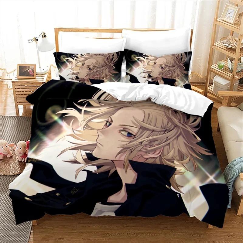 3D Print Tokyo Revengers Anime 2/3PCS Bedding Set Double Twin King Duvet Cover Comforter Pillowcase Boys Girls Adults Bedroom