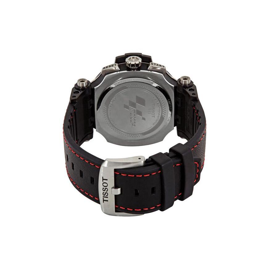 Tissot Quartz Movement Men's Watches Watch 47.6mm Black Dial Stainless Steel Case Rubber Strap T115.417.27.051.01