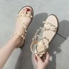 Fashion Women's Sandals Comfortable and Elegant Pearl Buckles Ladies Shoes Sales Pvc Asian Size Sandal Anti Slip Hot Low Price Footwear