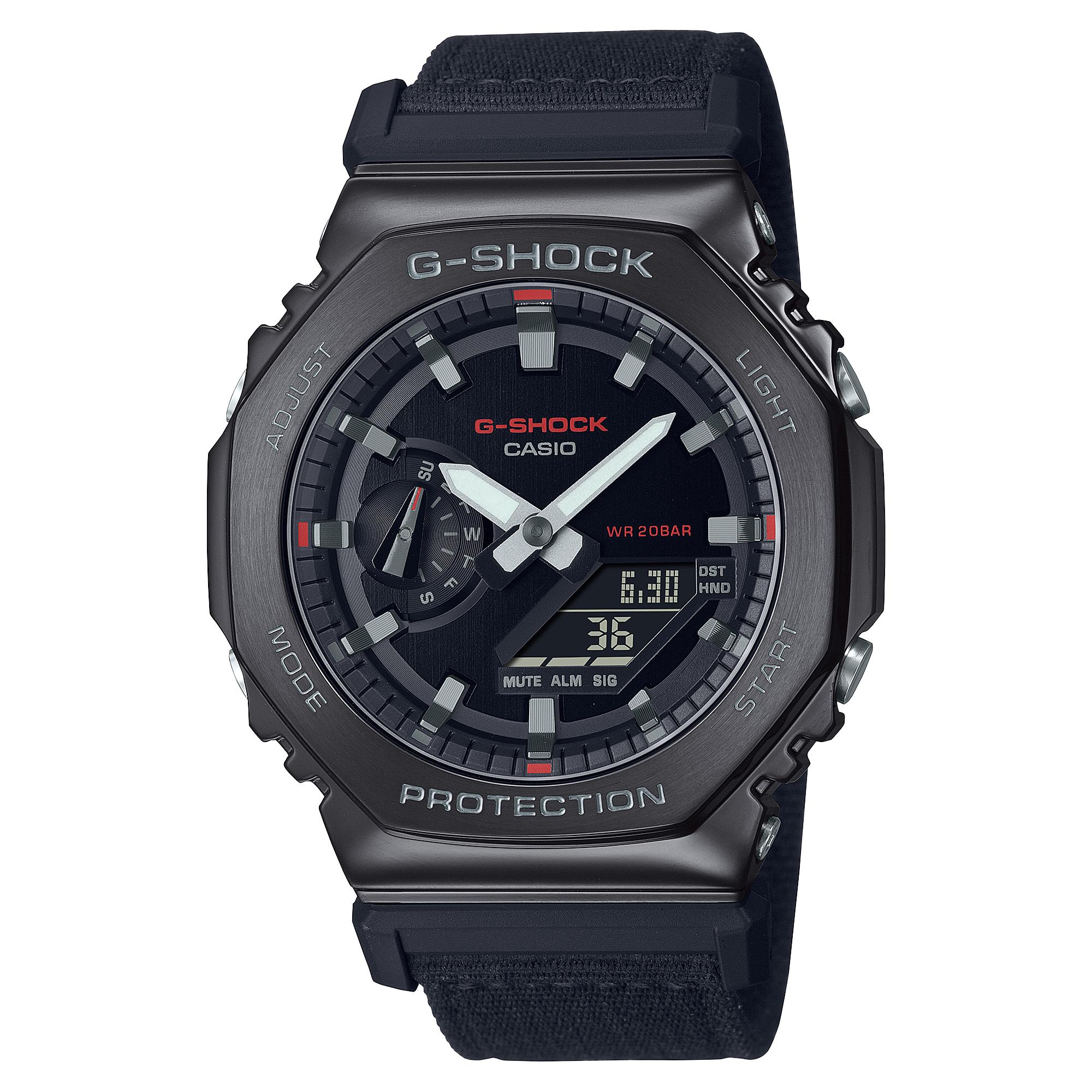 Casio Men s Stainless Steel 200M Water Resistant Analog Shock Resistant Quartz Watch GM-2100CB-1A чёрный