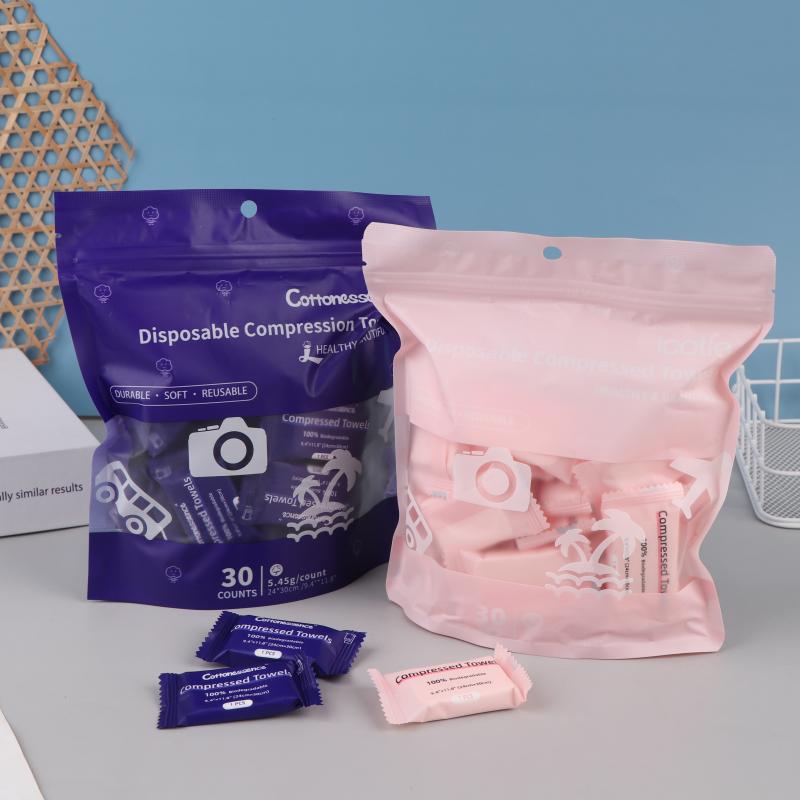 6/30 Bucăți Prosop Comprimat de Unică Folosință Portabil Fibră Vegetală Prosop de Față Șervețel Potrivit Pentru Călătorii Camping Sport Saloane de Frumusețe