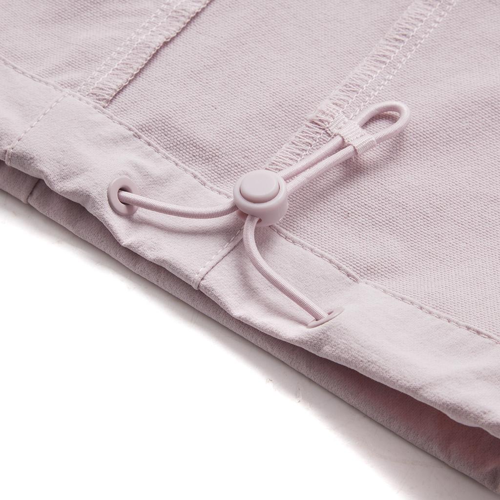 Li Ning Fitness Series Straight Loose Solid Color Mid Waist Knitted Sports Pants Women Bottoms Lotus-Pink-Purple AYKU730-2