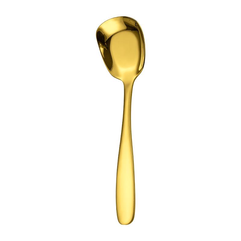 Nerezová dezertní a polévková lžíce - Dětská kuchyňská lžíce na jídlo a pití polévky, Čajová lžička, Západní styl