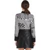 Druckmode Rückseite Surwenyue Chiffon Elegant Schleifenkragen Büro Bluse Oberteile Langarm Damen Hemden