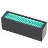 Makeup Brush Holder Display Silicone Cosmetic Lipstick Holder Box Makeup Storage Box(Lake Blue Black )