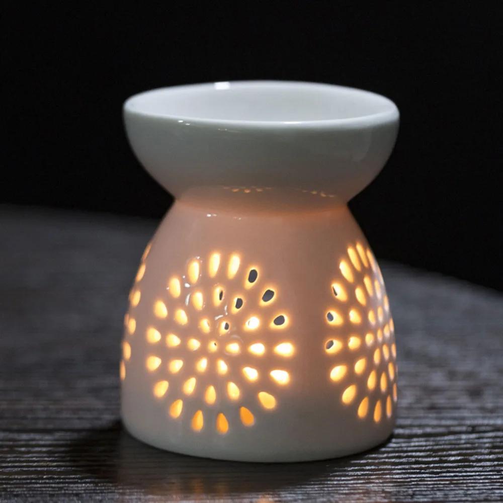 

Household Practical Ceramic White Oil Burner Melt Wax Warmer Diffuser Candle Room Decor Holder Valentine S Day Christmas