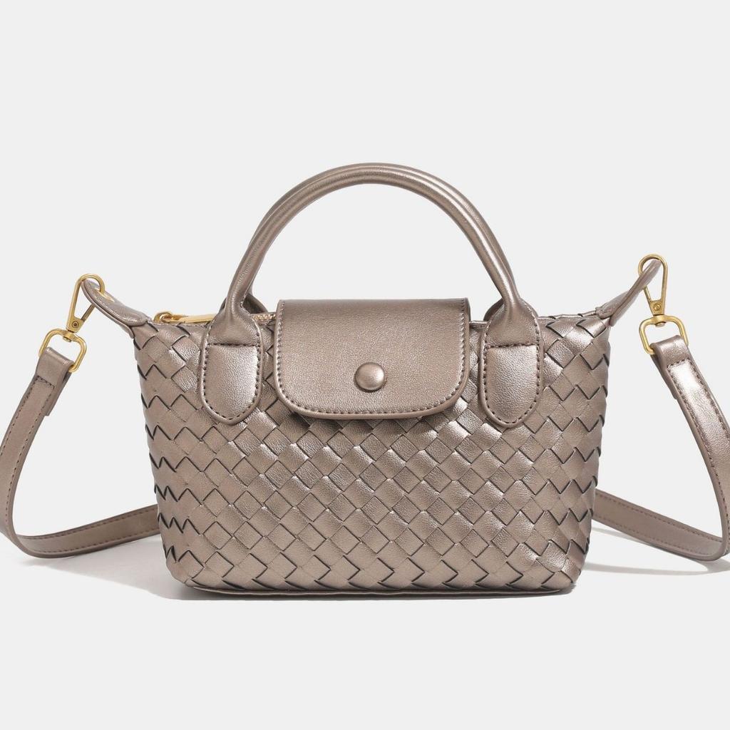 New Woven Dumpling Bag Texture Popular Portable Bucket Bag High Sense Fashion Versatile Shoulder Messenger Bag