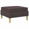Storage Ottoman with Dark Brown Fabric