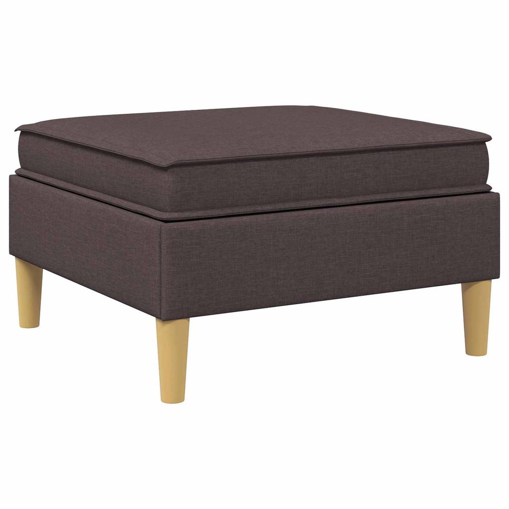 Storage Ottoman with Dark Brown Fabric