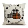 Thanksgiving Linen Pillow Case Autumn Pumpkin Print Supply Pillow Cushion Cover Premium Durable Quality Useful