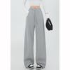 Thickened Lamb Fur Fleece Women's Autumn Winter Casual Trousers Wide Leg Pants Sporty Style Plus Size Long Trousers
