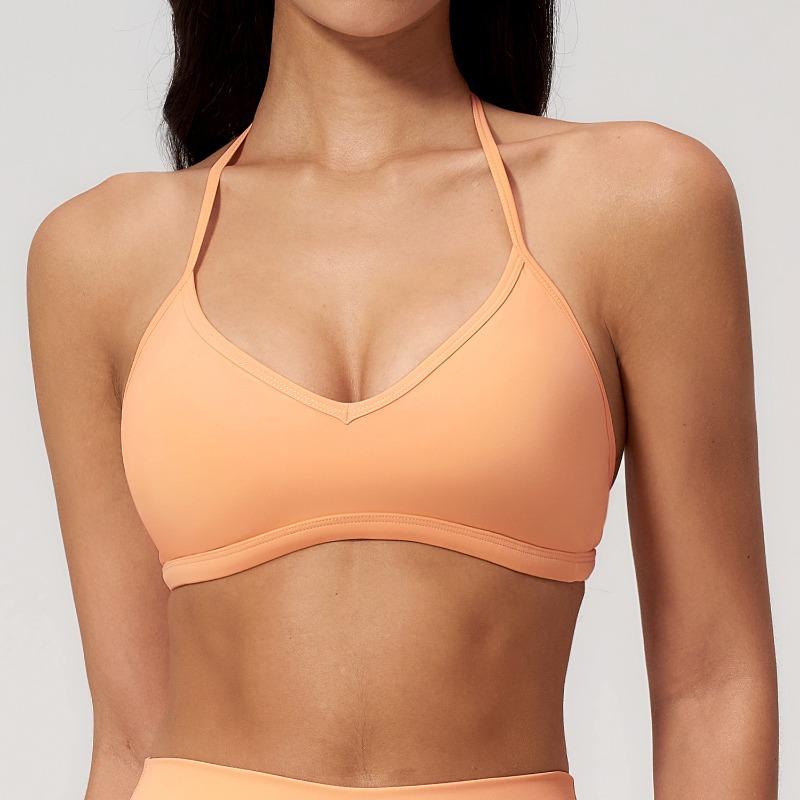 Ze Xin Brushed Yoga Wear Women's Halter-neck Bra, Shockproof Running, Fitness Quick-Dry Yoga Bra