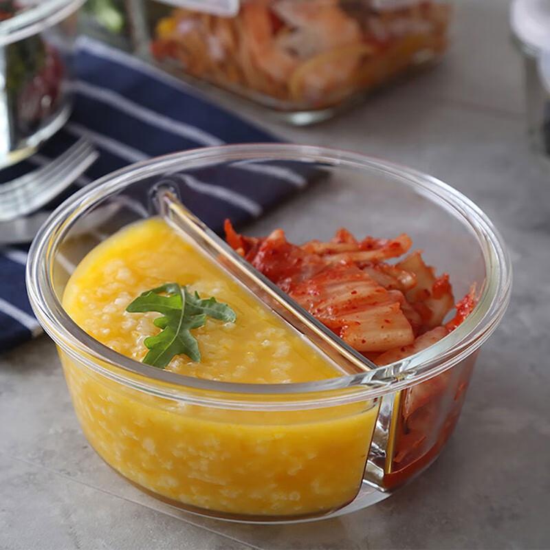 LocknLock Round Divided Glass Food Storage Set (3-Piece)