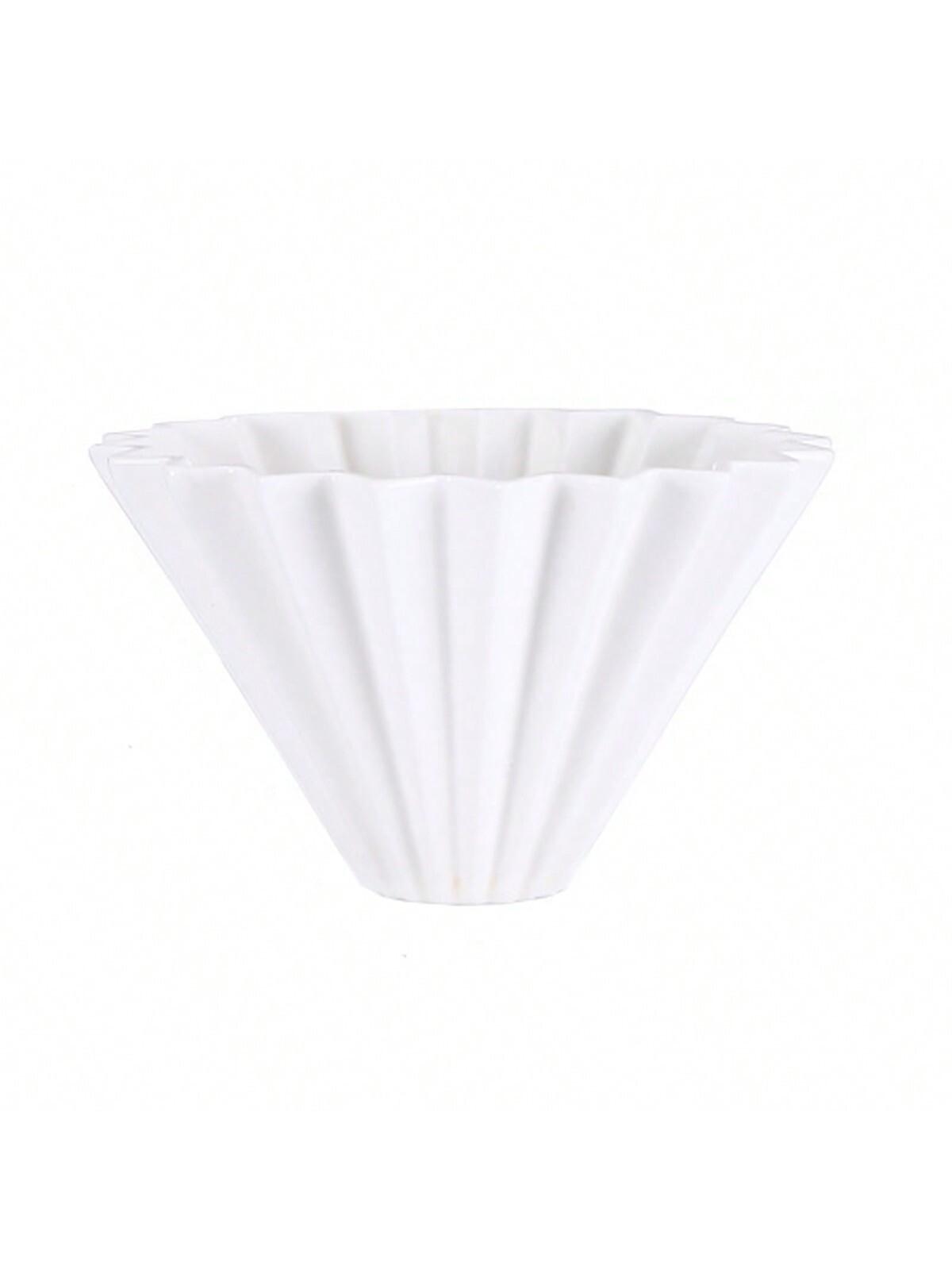 

Керамический фильтр для кофе Leeseph, оригами конусообразный фильтр для заваривания кофе, многоразовый фильтр для заваривания кофе вручную для домашнего кафе 1-2Cups белый