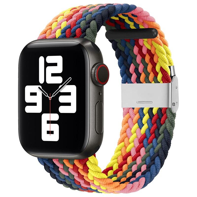 Cinturino in tessuto di nylon per Apple Watch Series 7 6 SE 5 4 3 2 1 cinturino  iwatch 38mm 40mm 42mm 44mm 41MM 45MM per cinturino iwatch acquista in modo  economico —
