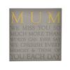 Thoughts of You Memorial Square Plaque - Mum