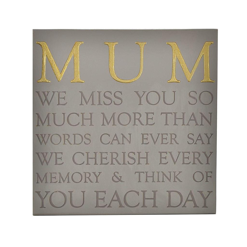 Thoughts of You Memorial Square Plaque - Mum