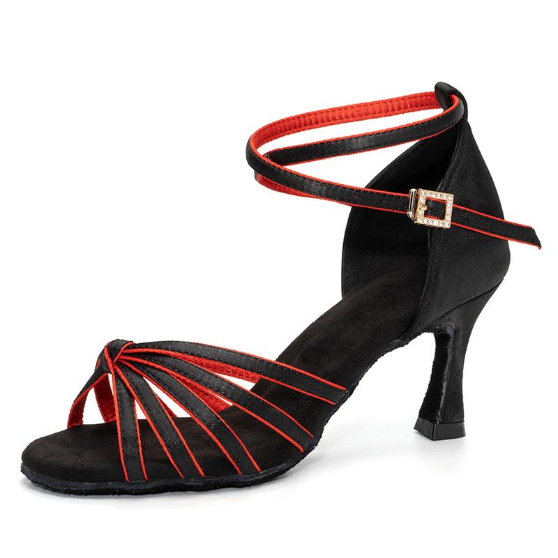 Frauen Tango Ballsaal Latin Walzer Tanz Mädchen Party Schuhe mit hohen Absätzen 7CM