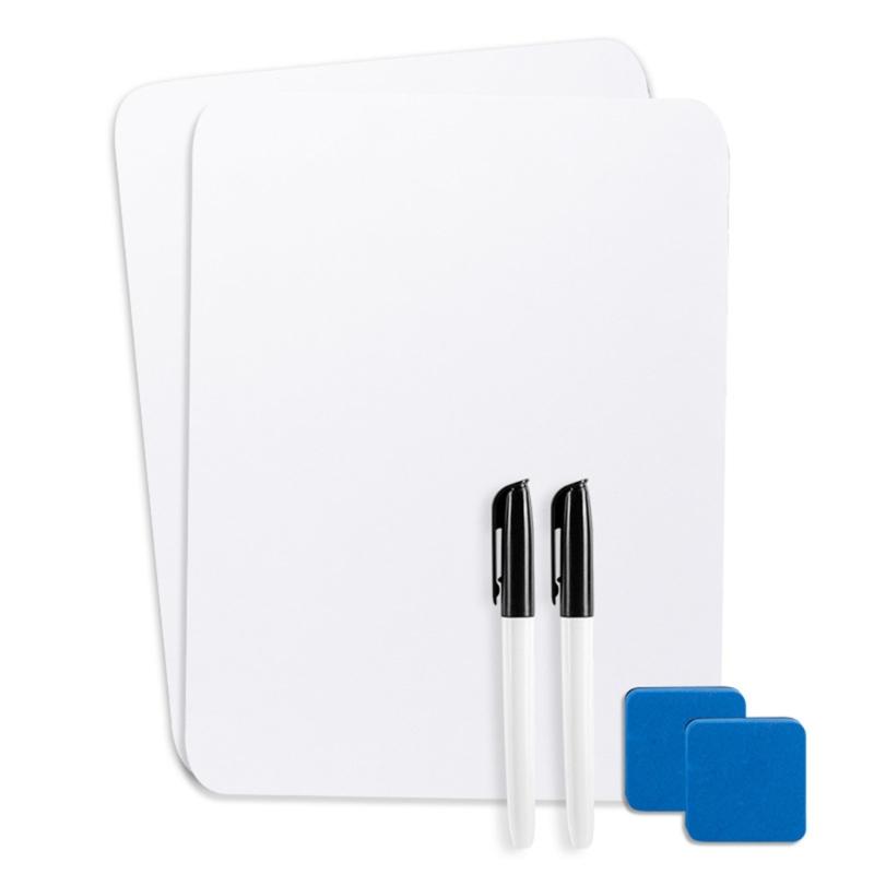 

2Pcs Double Sided Art Drawing Board Frameless Writing Board Eraseable PET Whiteboard Chalkboard for Indoor Outdoor 1
