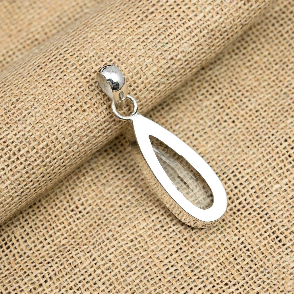 Wspaniały Biały Topaz Kamień Szlachetny Ręcznie robiony Srebro Sterlingowe 925 Biżuteria Wisiorek Dla Kobiet