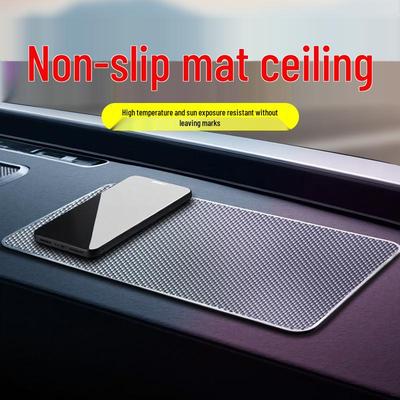 Anti-Slip Dashboard Phone Pad: Heat-Resistant Gel Sticker for Car Console Storage.