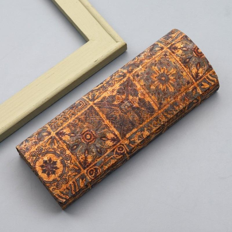 Japan Style Pressure-Resistant Antique Cork Mural Retro Glasses Case Portable Magnetic Myopia Storage Sunglassex Box for Unisex