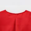 2025 Spring European & American Style Women's Satin Puff Sleeve Bow Top