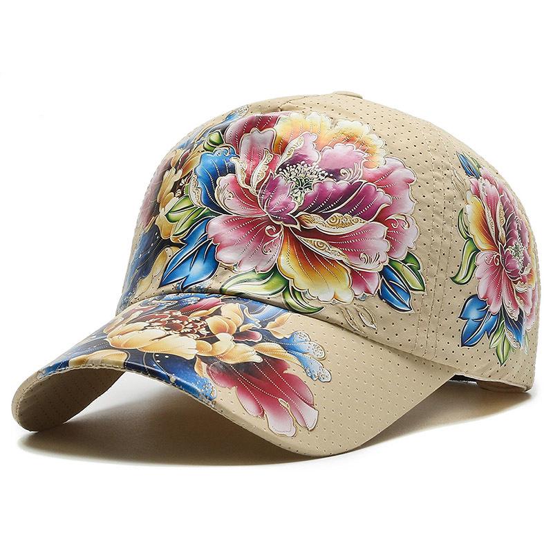 Unisex schnelltrocknender Blumen-Sonnenhut: Polyester-Baseballkappe für Sonnenschutz im Freien