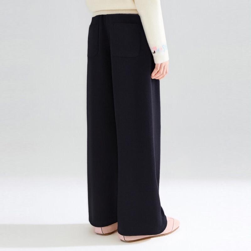 DEESHA Girls  2025 Winter Fleece-Lined Wide-Leg Casual Pants 150