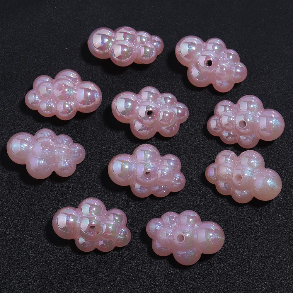 10pcs/lot Cloud Acrylic Beads Colorful Loose Spacer Beads For Jewelry Making DIY Necklace Bracelets Phone Key Chain Accessories