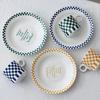 8inch Lattice Ceramics Western Cuisine Plate Breakfast Dinner Steak Main Dish Plate Household Hotels Kitchen Porcelain Tableware