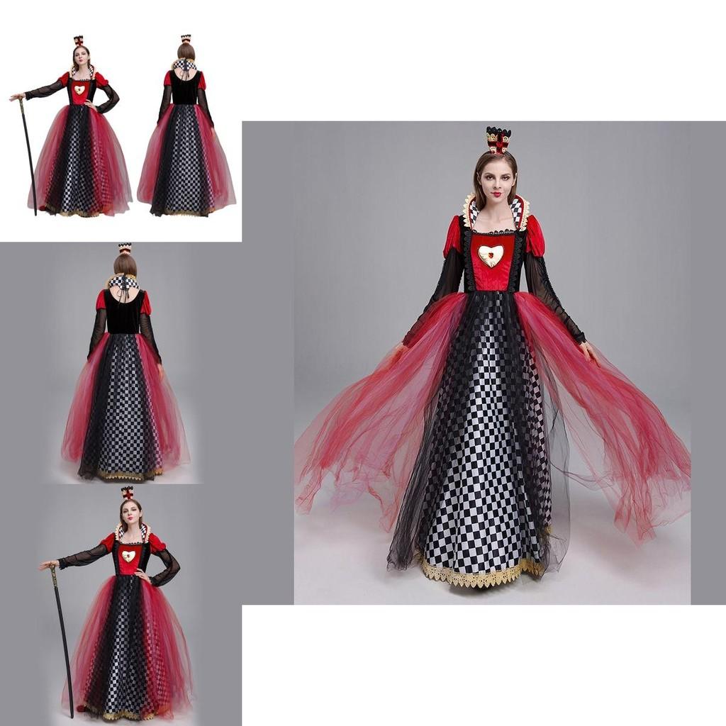 Alice In Wonderland Queen Of Hearts Halloween Costume Vintage Unique Look