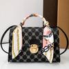 Fresh and sweet oblique span bag summer bag women's bag flower material small square bag