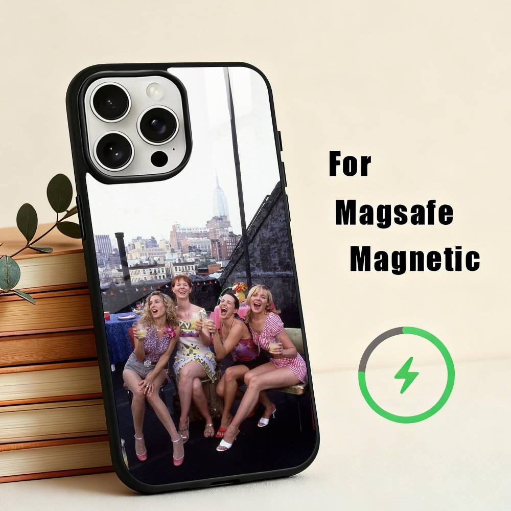 S-Sex and the City Phone Case For iPhone17,16,15,14,13,12,11 Plus,For Magnetic Wireless Charge Cover