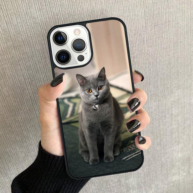 

British Shorthair Cat Phone Case For iPhone 17 Air 16 pro max 15 14 plus 12 13 Soft Bumper Shell Cover coque iPhone 11pro max