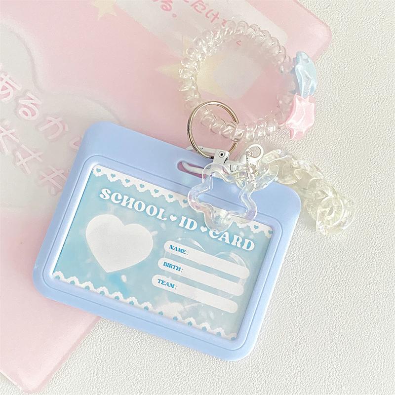 Ins Cute Card Holder Photo Card Cover Kpop Keychain Idol Protection Case Campus Card Bus Card Holders Bank Id Holders