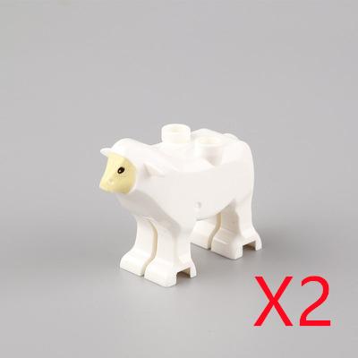 MOC Building Blocks Mini Bricks City Animal Zoo Fram Owl Goat Swan Pig Tortoise Rabbit Chicken Duck Accessories DIY Toys Gifts
