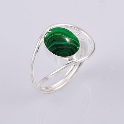Malachite Gemstone Handmade Designer Ring, Birthday Gift, Boho Jewelry, 925 Sterling Silver, Unisex Gift