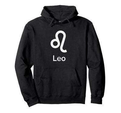 Leo Constellation Symbol White Minimalist Sign Hoodie