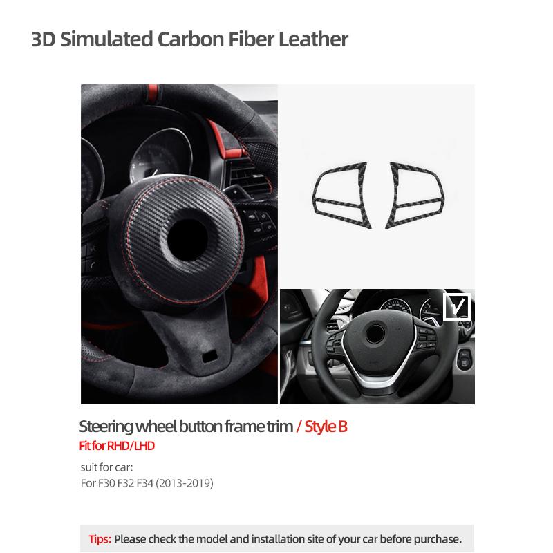 

Для BMW F20 F21 F30 F32 F34 Серии 1 4 3 Из Алькантары Накладки на Кнопки Руля Наклейки Аксессуары для Тюнинга Салона Автомобиля