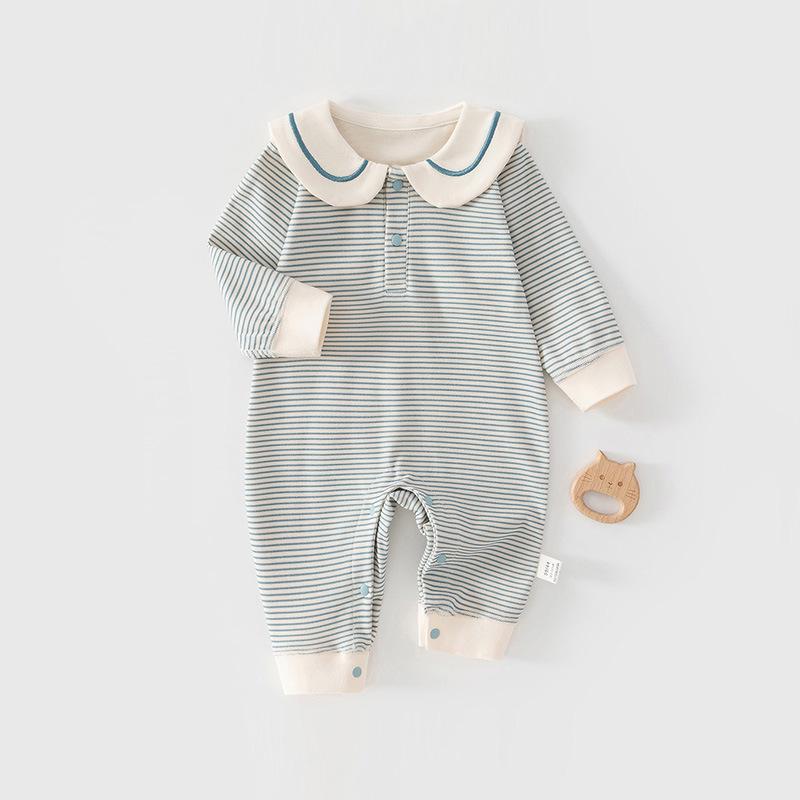 Tagless Unisex Baby Bodysuit Pajamas - Spring & Autumn Style for Outdoor Crawling