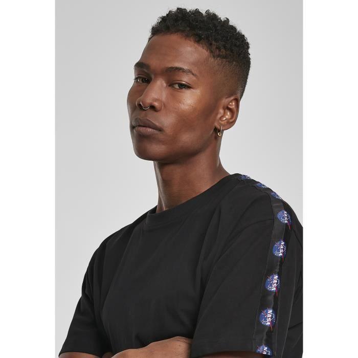 T-shirt - Mister Tee - logo taped - Noir - Homme - Manches courtes