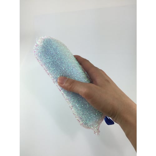 Marna Sparkly Bathtub Sponge (Blue) - Perfect for Removing Dirt and Limescale, Cleaning the Bathtub, Sink, or Bathroom (W032B)