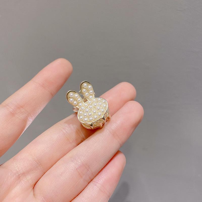 Korean Version of Super Fairy Small Bow Pearl Hairpin Female Simple Personality Side Grab Clip Japanese Cute Internet Celebrity Headgear