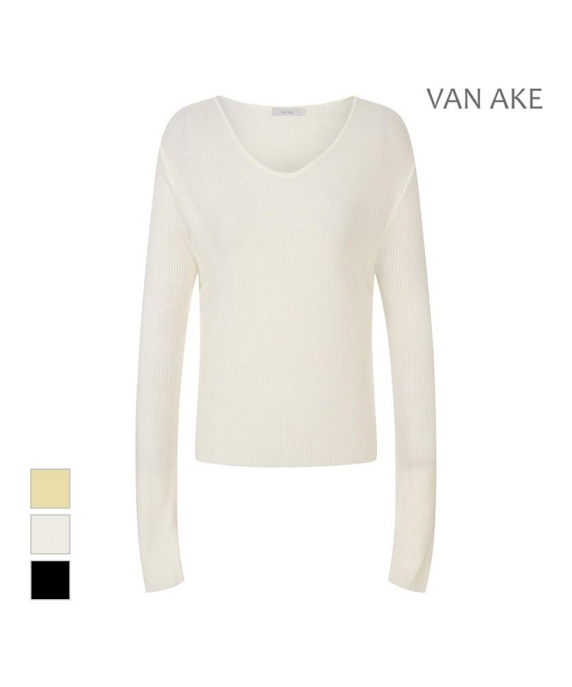 VANAKE Ribbed V-Neck Knit_Vb44Ktm301Z